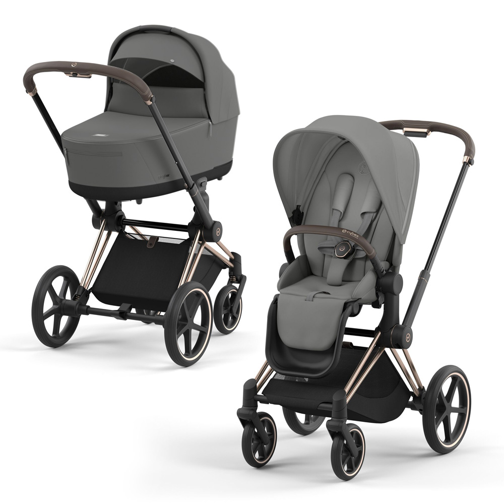 Коляска 2в1 Cybex Priam IV Mirage Grey, шасси rosegold, полная комплектация Коляска 2в1 Cybex Priam IV Mirage Grey, шасси rosegold, полная комплектация