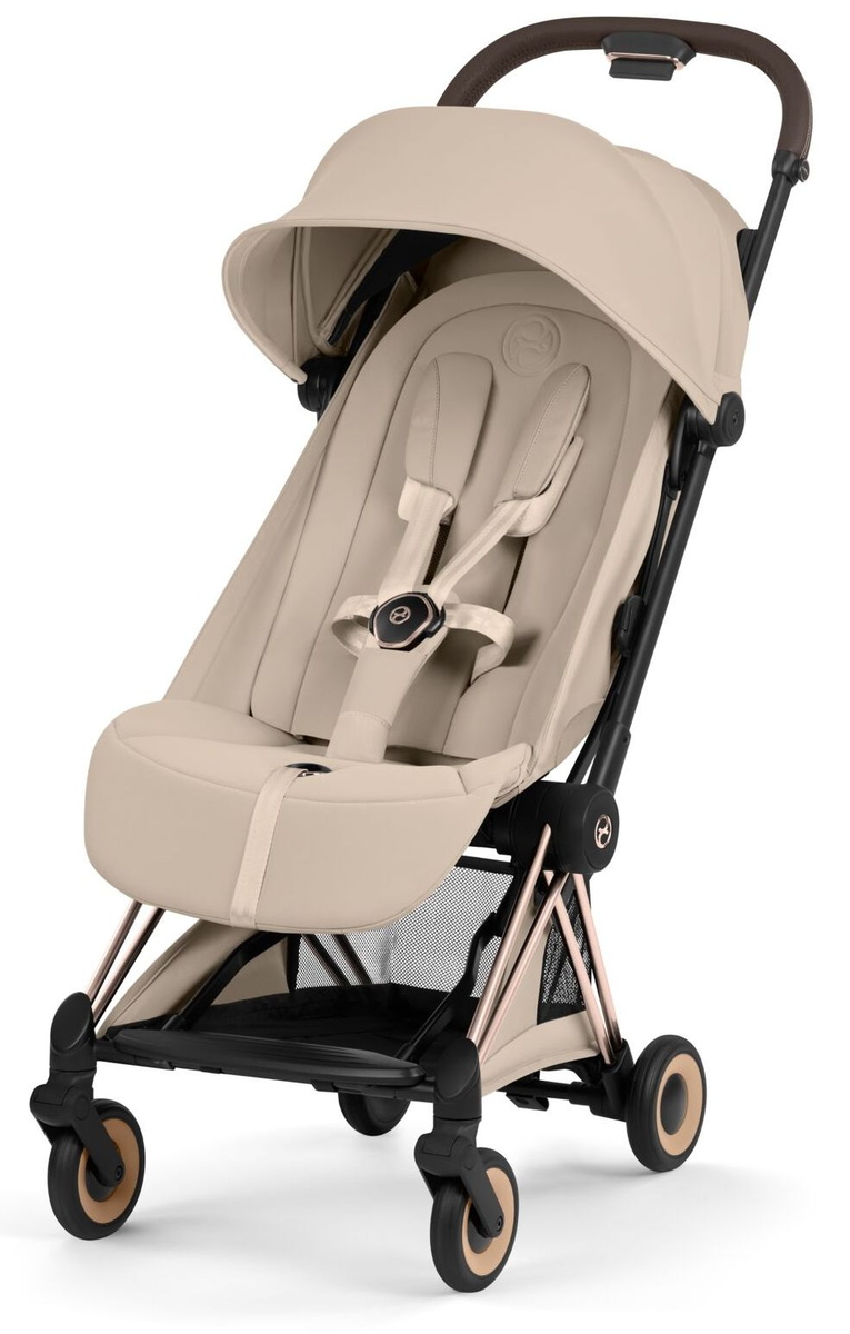 Прогулочная коляска Cybex Coya Rosegold Cozy Beige, с дождевиком в комплекте, коллекция Cybex Platinum прогулочная коляска, с рождения, проходит в ручную кладь Прогулочная коляска Cybex Coya Rosegold Cozy Beige, с дождевиком в комплекте, коллекция Cybex Platinum прогулочная коляска, с рождения, проходит в ручную кладь